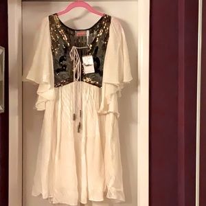 Free People Moonglow Embellished Mini Dress Size Medium
